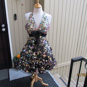 #486  NEW WOMEN'S SPARKLE PARTY DRESS BY CACHE  (SIZE 2)